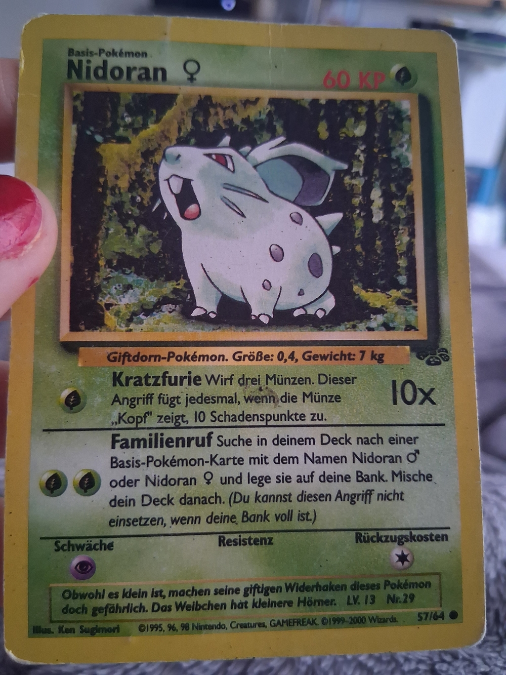 German Nidoran Pokemon Card